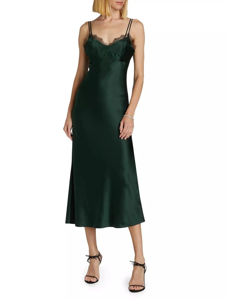 VERONICA BEARD Bixie Stretch Silk Slip Midi-Dress 2
