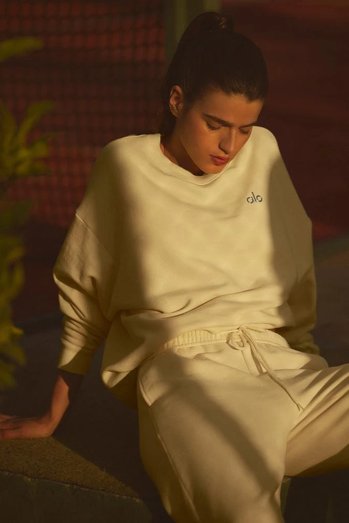 Alo Accolade Crew Neck Pullover - Lemon Ice 1