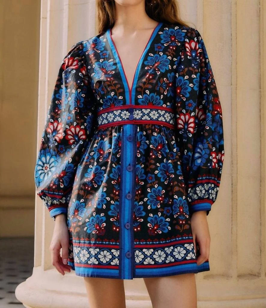 Farm Rio Printed Linen Blend Mini Dress - Dresses & Skirts - BeyondStyle