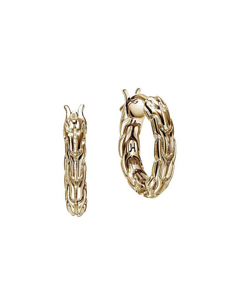 John Hardy JH Essentials 14K Yellow Gold Hoop Earrings/14MM