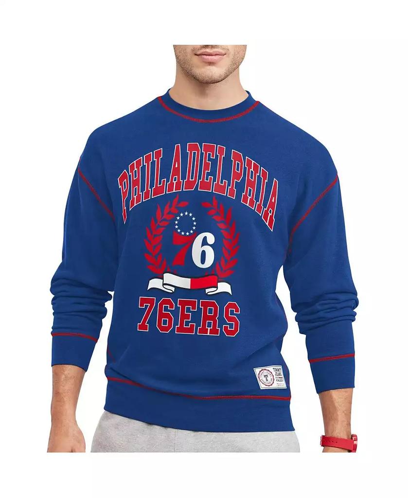 Tommy Jeans Men's Royal Philadelphia 76ers Peter French Terry Pullover Sweatshirt