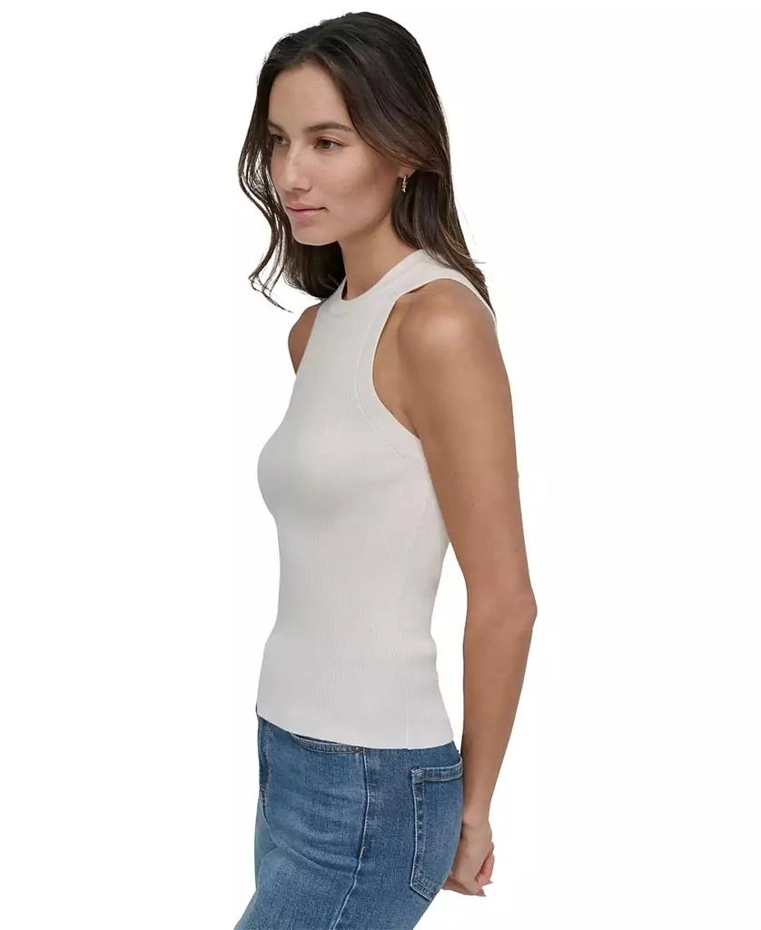 DKNY Women's Ribbed Sleeveless Crew Neck Sweater 3
