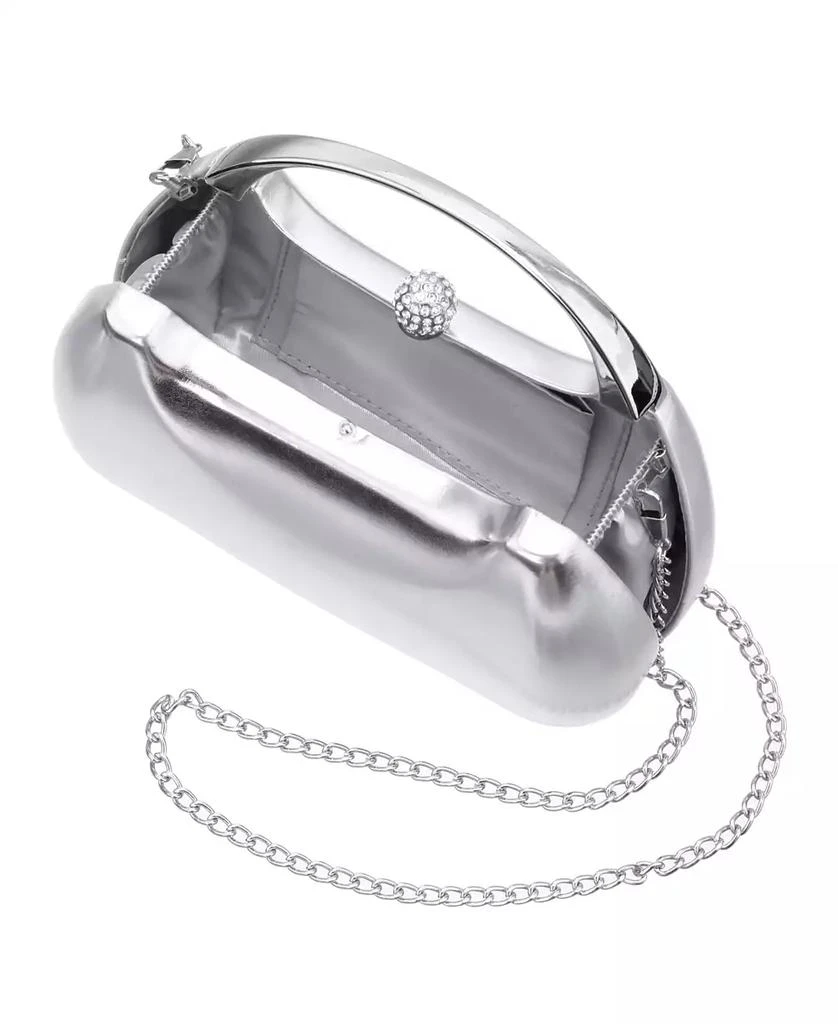 Nina Women's Metallic Minaudiere bag with Metal Handle 2