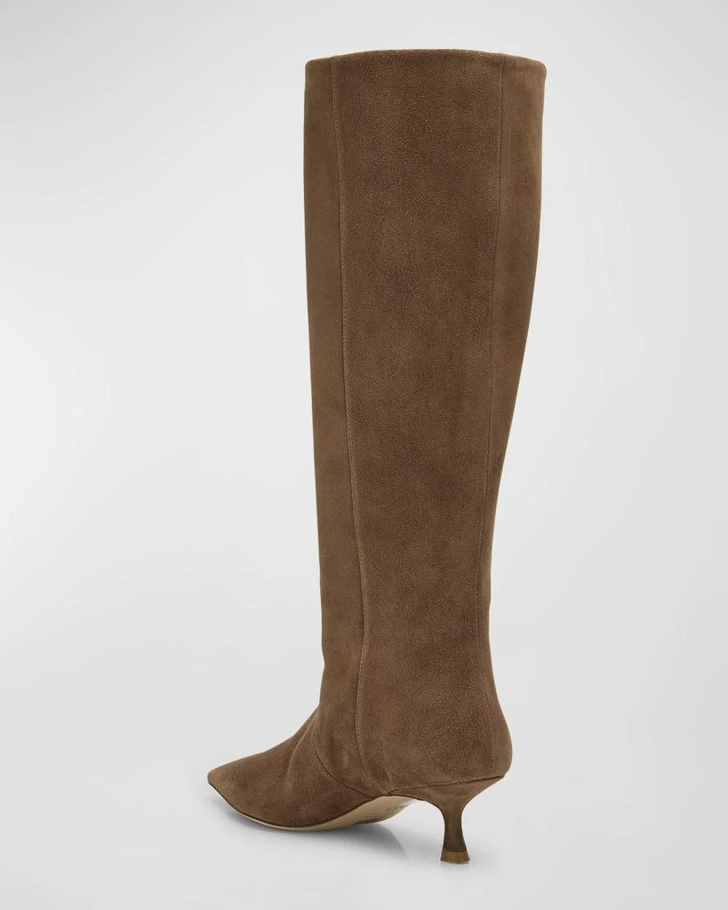 Stuart Weitzman Naomi Suede Kitten Tall Boots 5