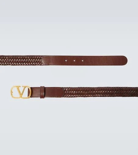 Valentino VLogo braided leather belt 4