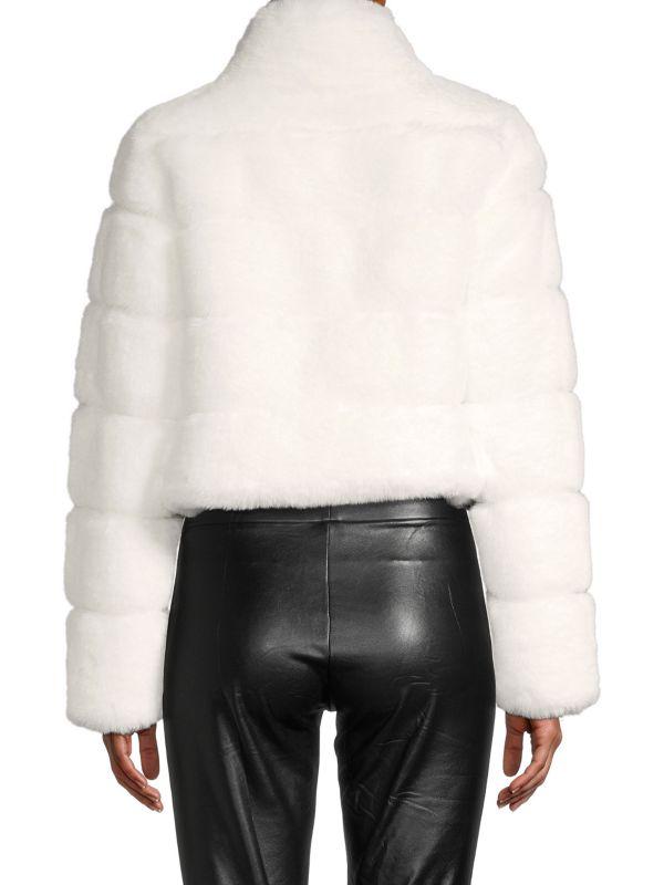 BELLE FARE Faux Fur Cropped Jacket