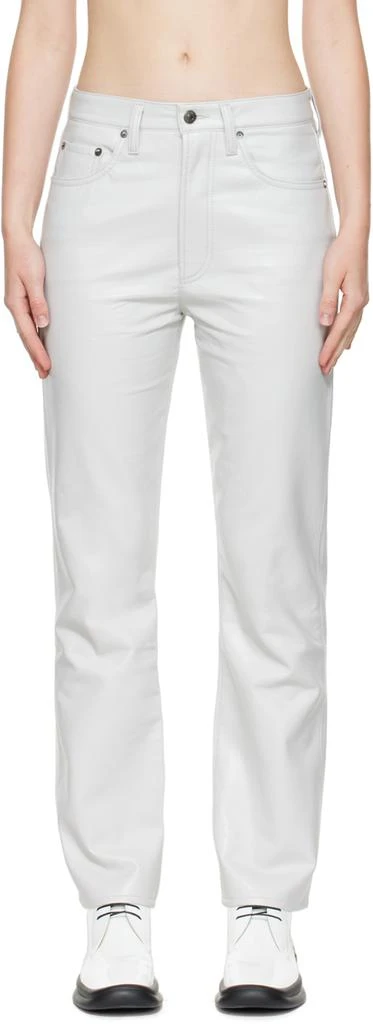 AGOLDE Gray Relaxed Leather Pants 1