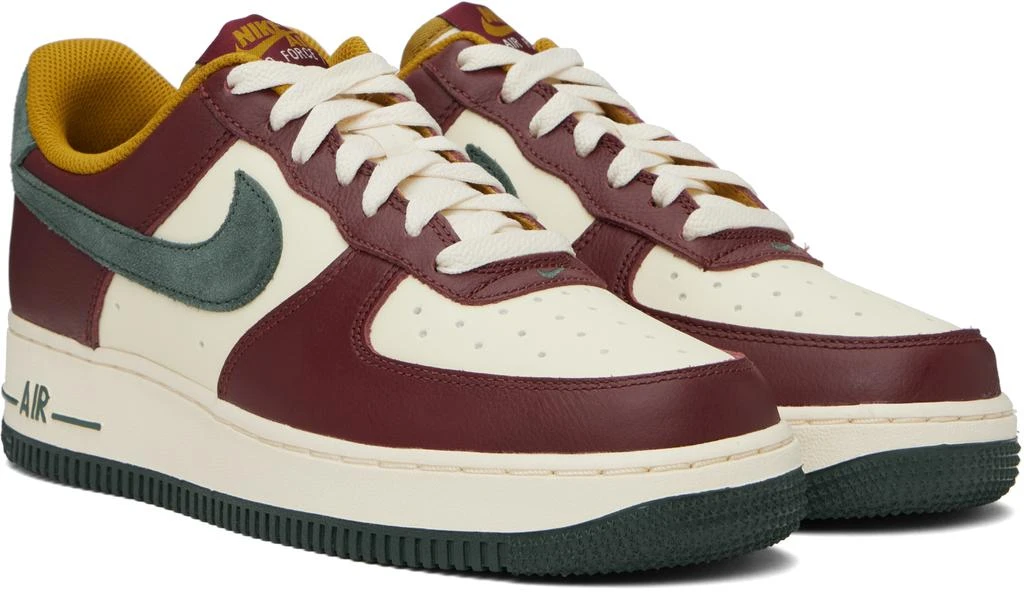 NIKE Off-White & Burgundy Air Force 1 '07 LV8 Sneakers 4