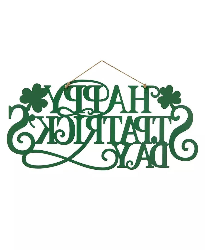 Glitzhome 24" L Metal "Happy St. Patrick
s Day" Wall Decor 2