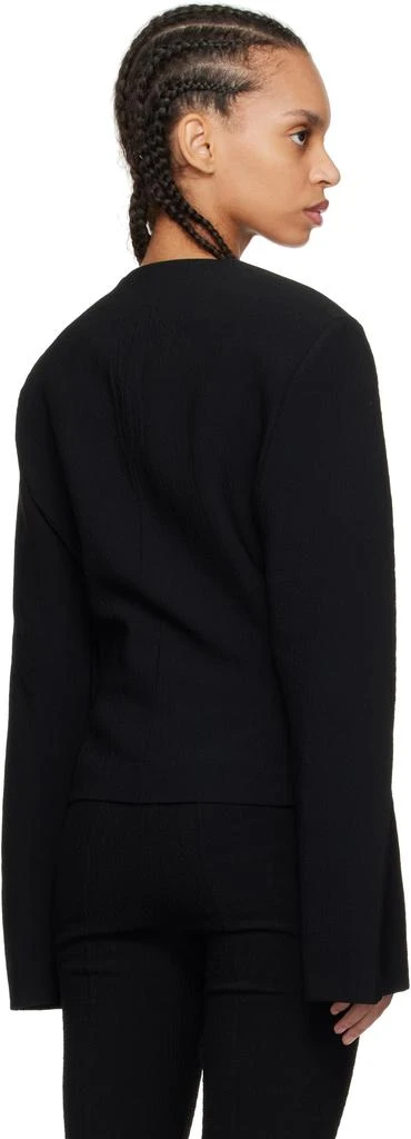 Nanushka Black Kiyo Seersucker Blazer 3