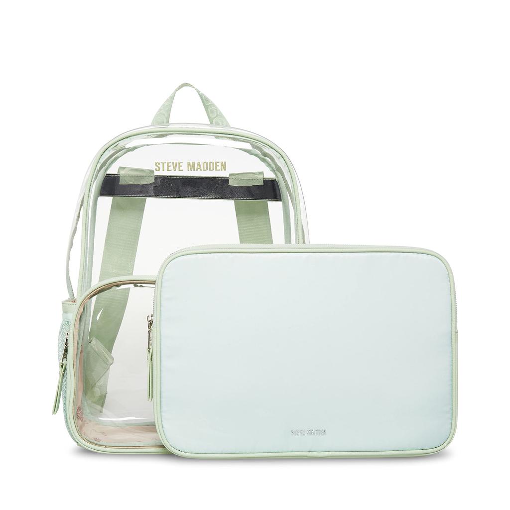 Steve Madden Clear Backpack w Tech Pouch Beige Clear Backpacks Free Shipping BeyondStyle