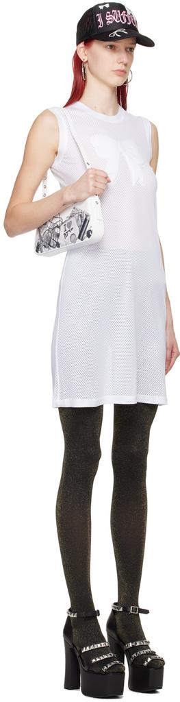 Ashley Williams White Bow Midi Dress