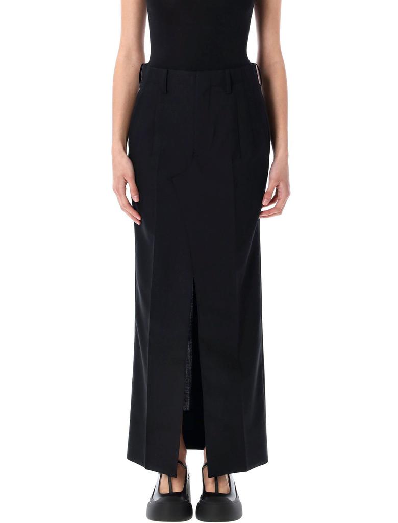 スカート Junya Watanabe Pleated Midi Skirt With Flared Design Junya Watanabe Pleated Midi Skirt With Flared Design