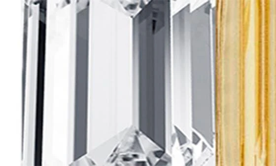 Badgley Mischka 14K Gold Emerald Cut Lab Created Diamond Stud Earrings 4