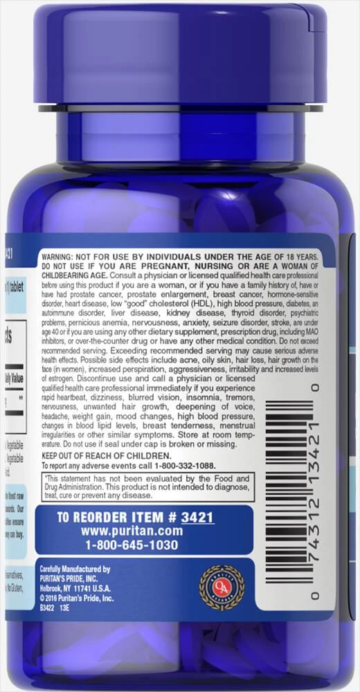 Puritan's Pride DHEA 25 mg 100 Tablets 4