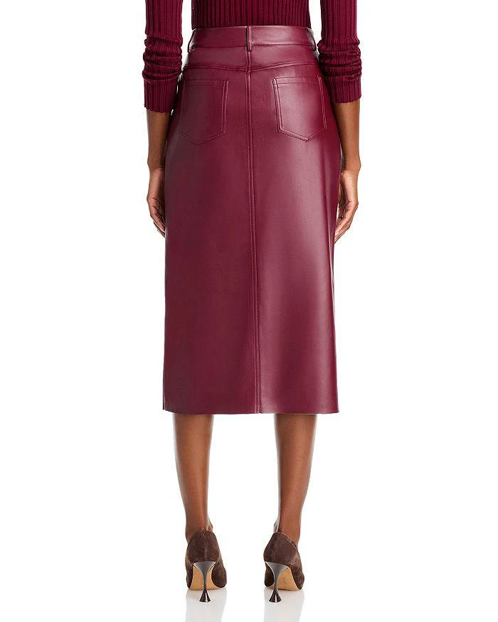 Tahari Faux Leather Slim Midi Skirt 3