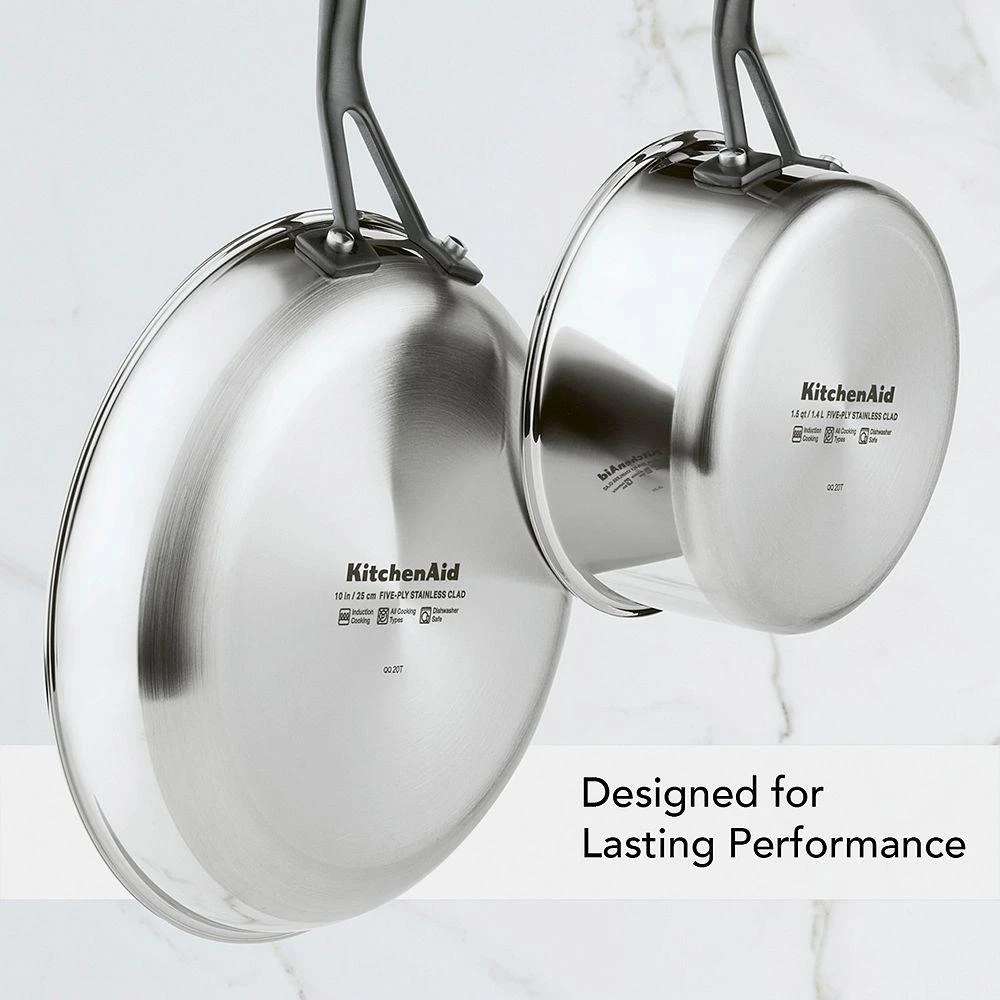 KitchenAid 5-Ply Clad Stainless Steel 10-Piece Cookware Set 3
