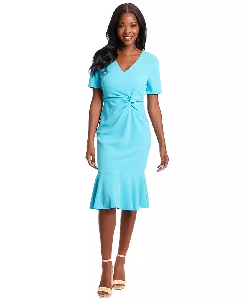London Times Petite Twisted Sheath Dress 1