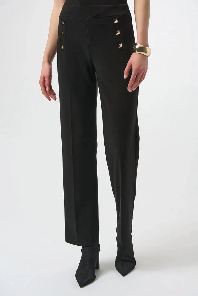 JOSEPH RIBKOFF Joseph Ribkoff - Pull On Straight Pants With Rivet Details