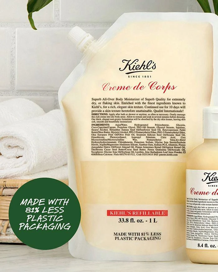 Kiehl's Creme de Corps Body Lotion Refill 33.8 oz. 3