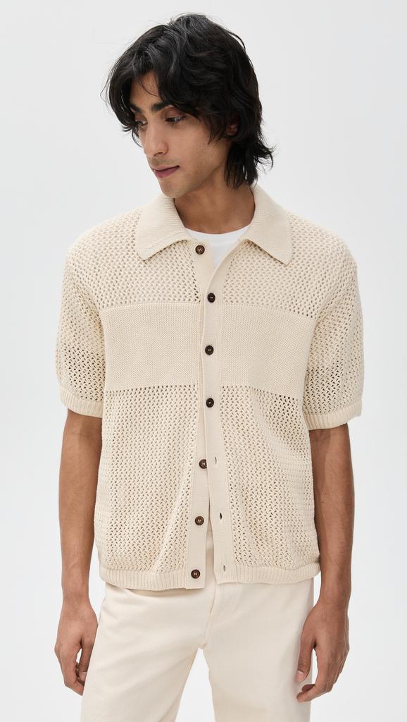 Universal Works Open Knit Polo Shirt