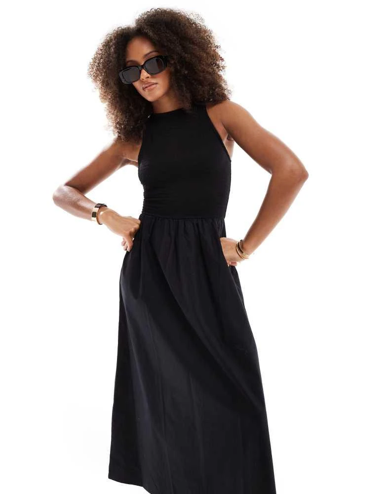 strapless crepe midi dress Halston Women's Marguerite Crepe Strapless Midi-Dress - Black