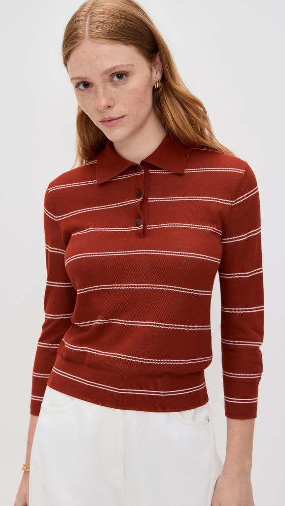 Vince Striped Pique Polo 1