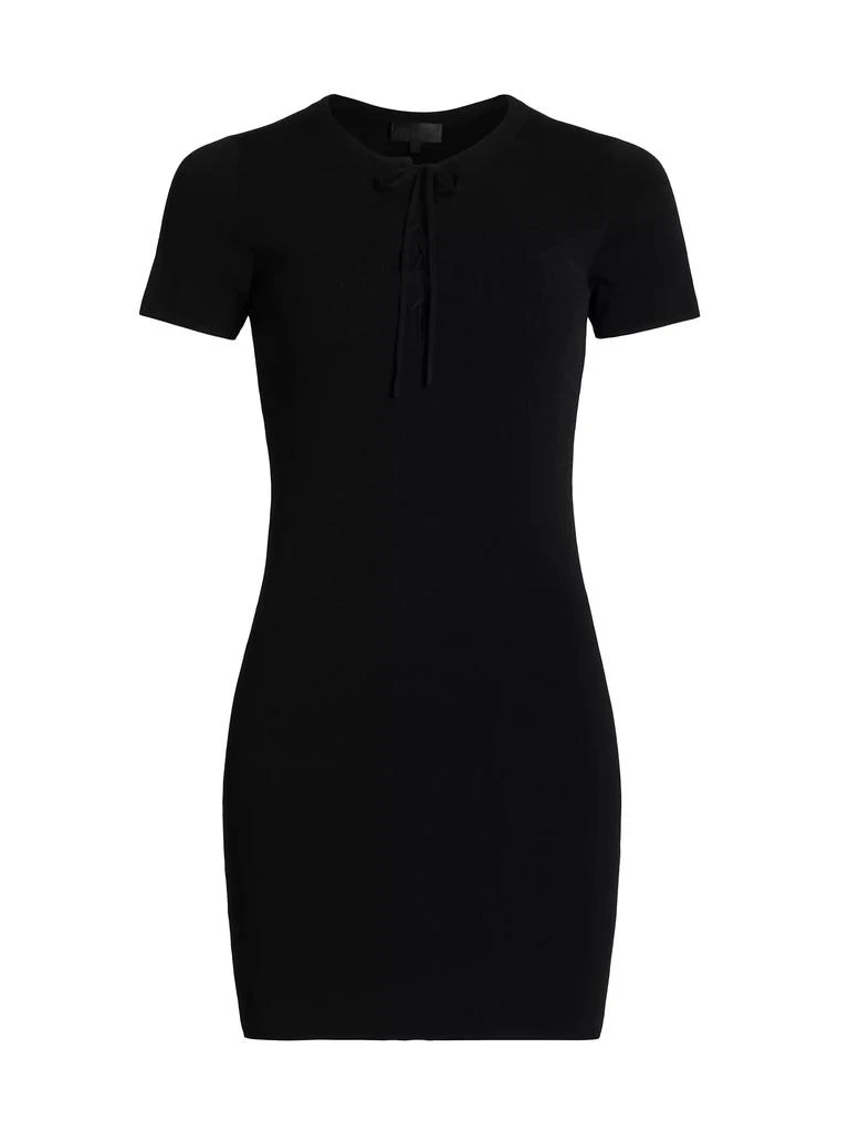 Nili Lotan Palma Lace-Up Mini Sweaterdress 1