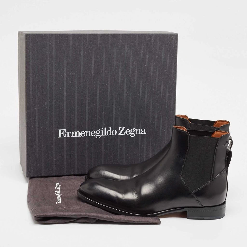 Ermenegildo Zegna Ermenegildo Zegna Black Leather Vienna Blake Chelsea Boots Size 43 9