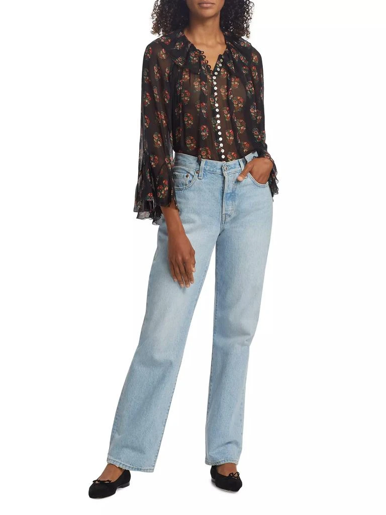 DÔEN Kahira Floral Silk Blouse 2