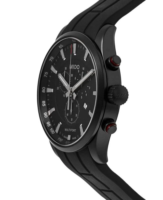 MIDO Mido Multifort Black Chronograph Dial Rubber Strap Men's Watch M005.417.37.051.20 3