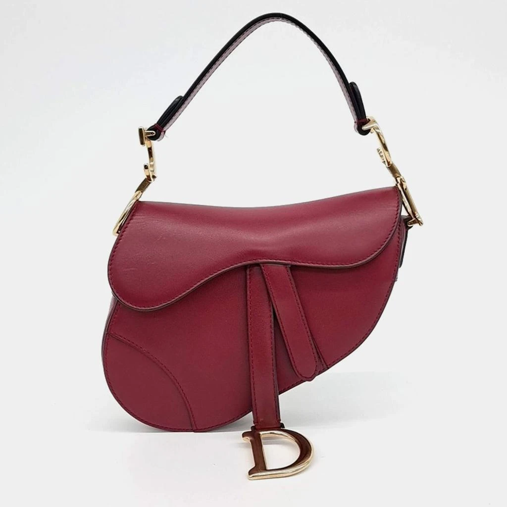Dior Dior Red Leather Mini Saddle Bag 1
