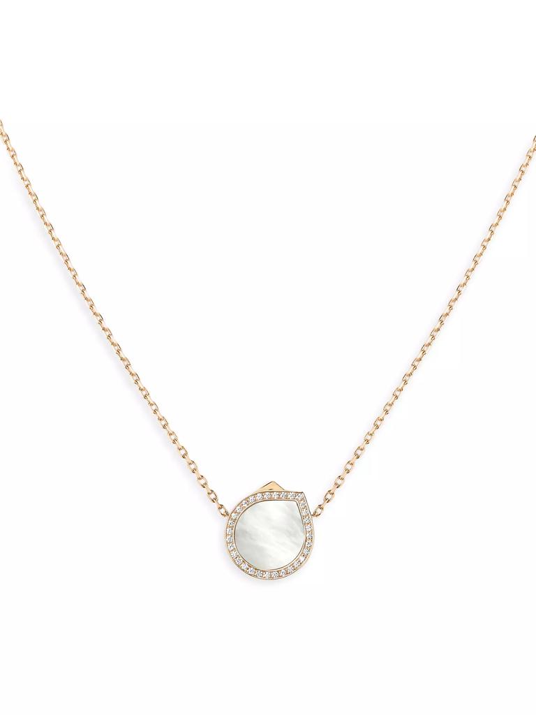 Repossi Antifer 18K Rose Gold, Mother-Of-Pearl & 0.18 TCW Diamond Pendant Necklace