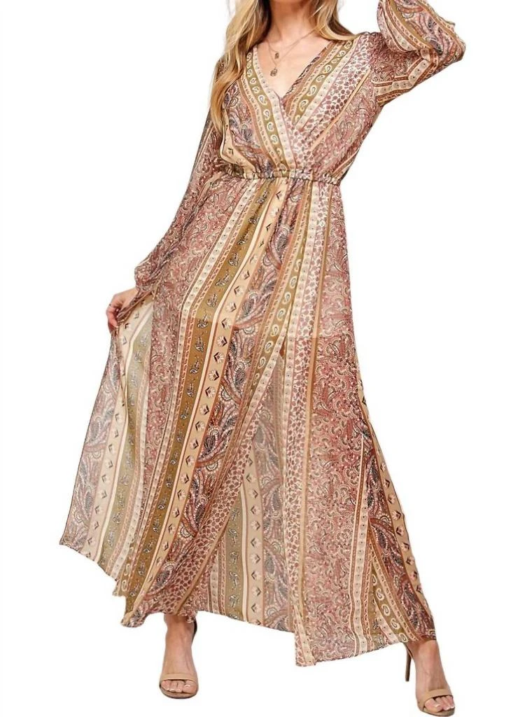 Sweet Lemon In Awe Maxi Dress In Multicolor 2