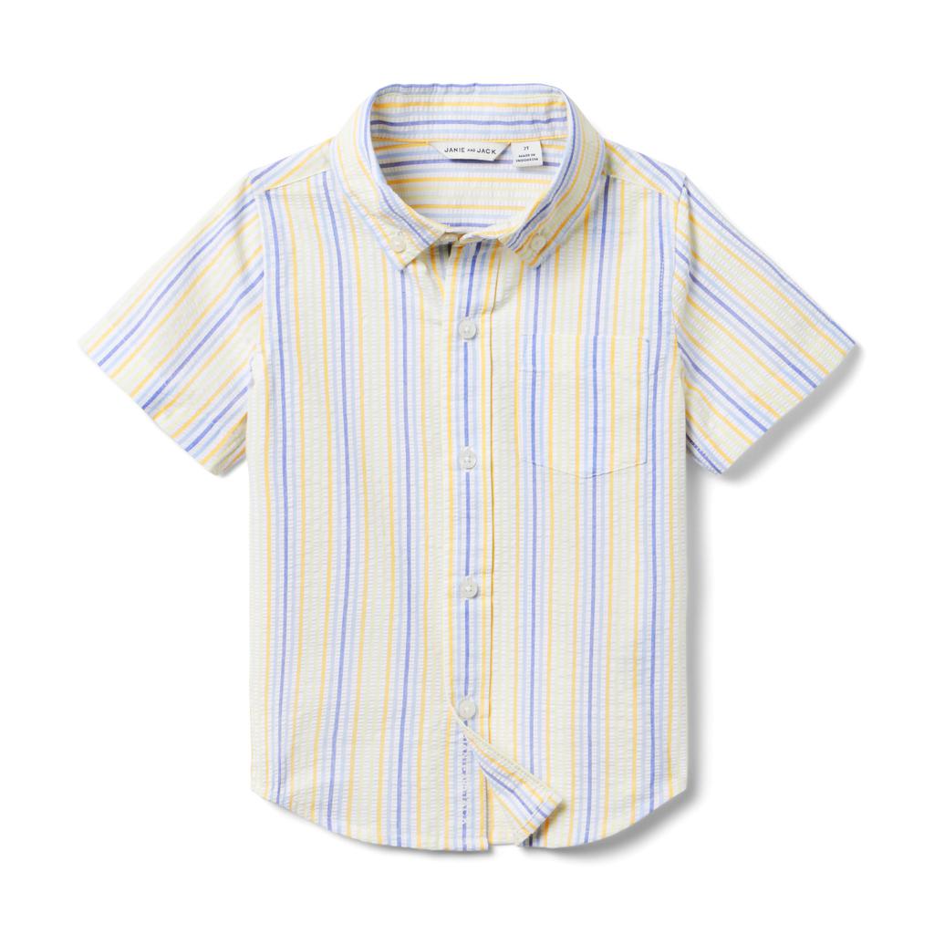 Janie and Jack Stripe Seersucker Shirt (Toddler/Little Kid/Big Kid)