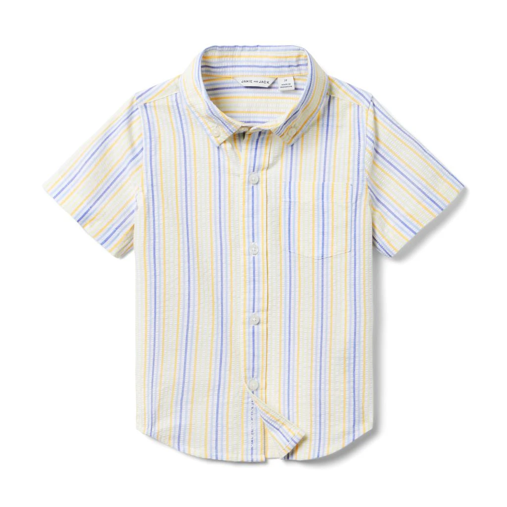 Janie and Jack Stripe Seersucker Shirt (Toddler/Little Kid/Big Kid) 1