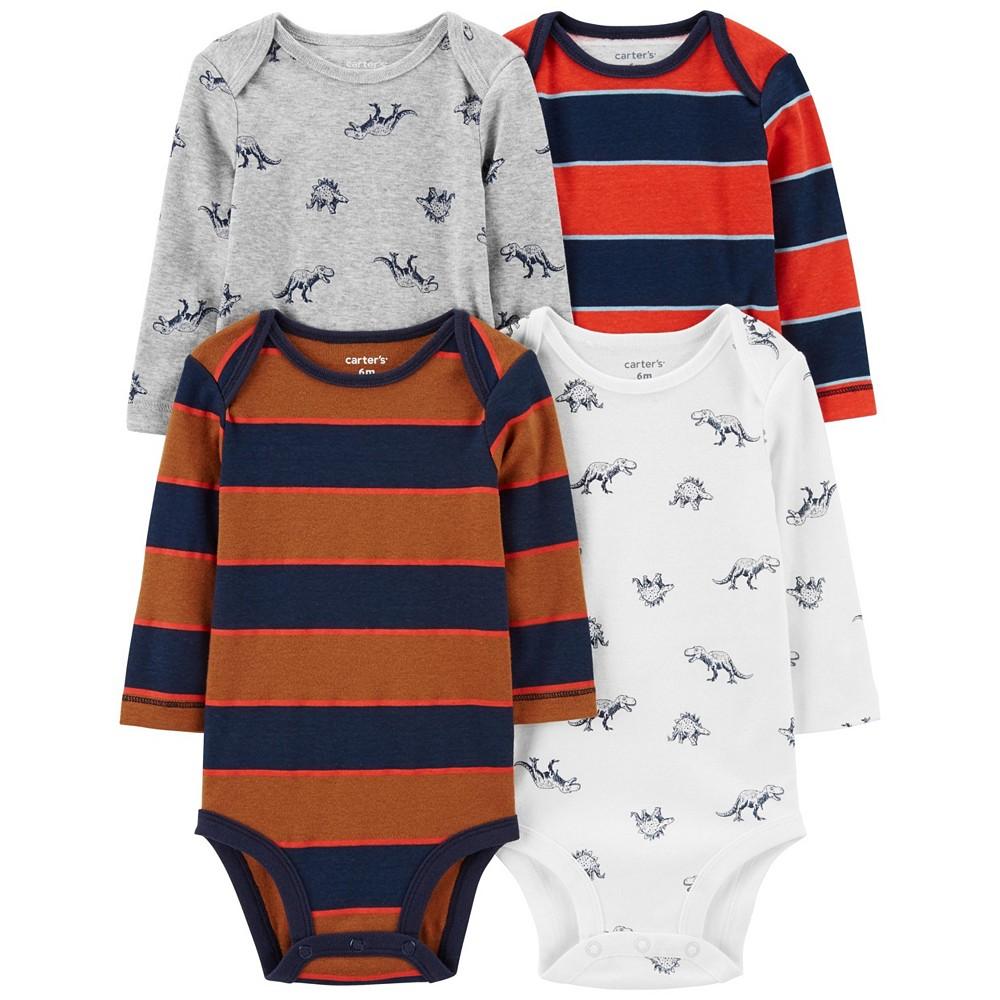 Carter's Baby Boys Long Sleeve Bodysuits, Pack of 4