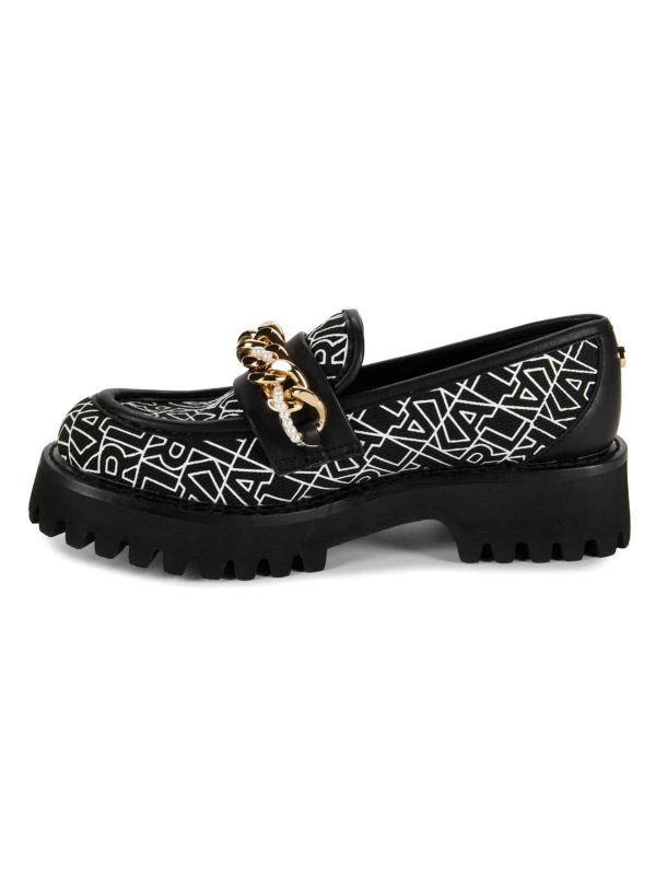 Karl Lagerfeld Paris Gala Monogram Chain Trim Loafers 4
