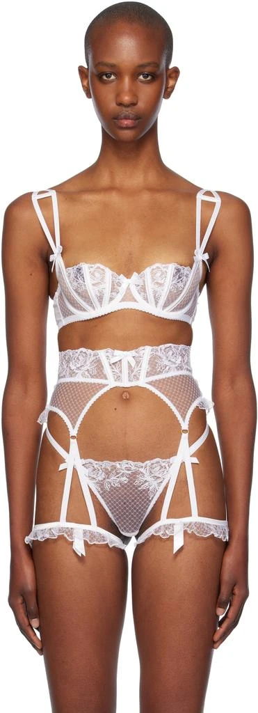 L'Agent by Agent Provocateur White Rosia Balconette Underwired Bra 1