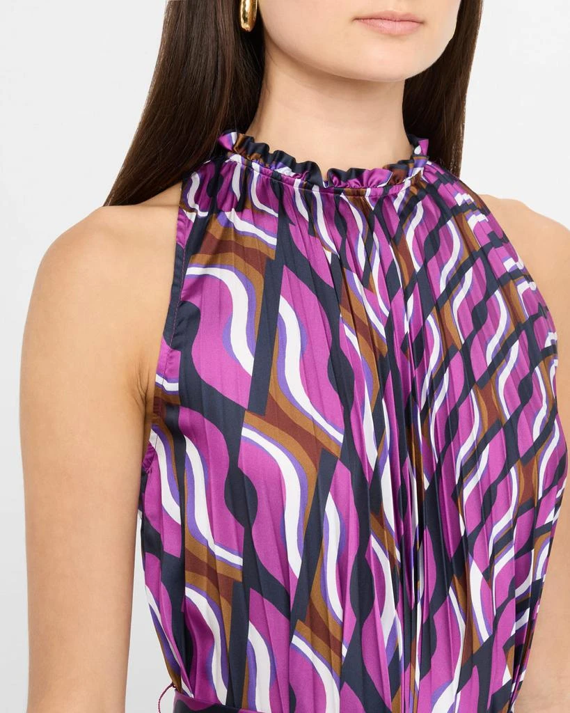 St. John 70s Block-Print Sleeveless Pleated Midi Dress - Dresses & Skirts -  Free Shipping - BeyondStyle