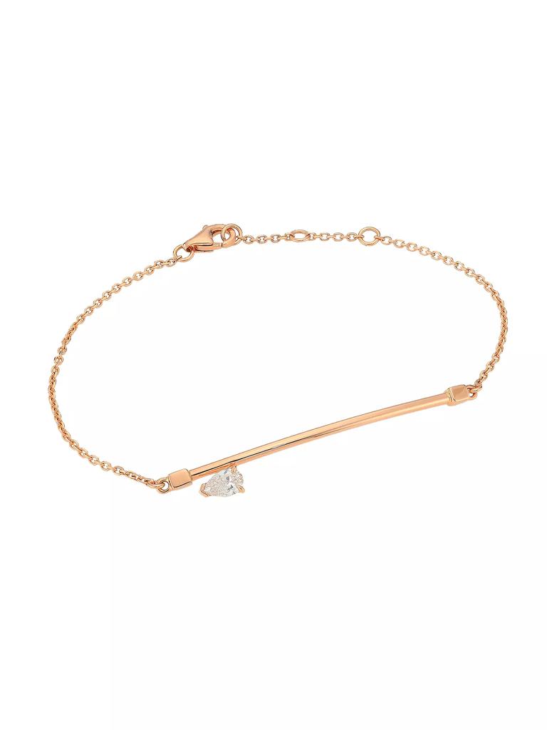 Repossi Serti Sur Vide 18K Rose Gold & Diamond Chain Bracelet