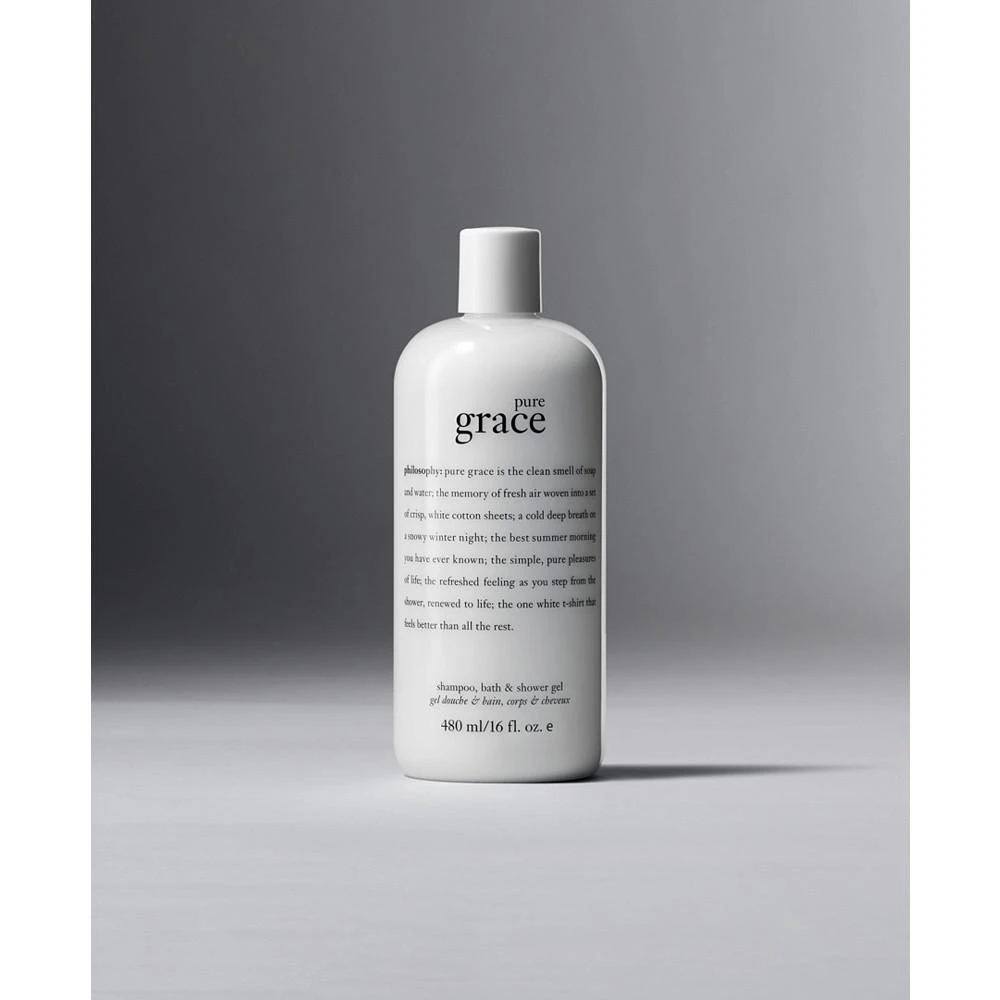 philosophy pure grace 3-in-1 shampoo, shower gel and bubble bath, 16 oz 5