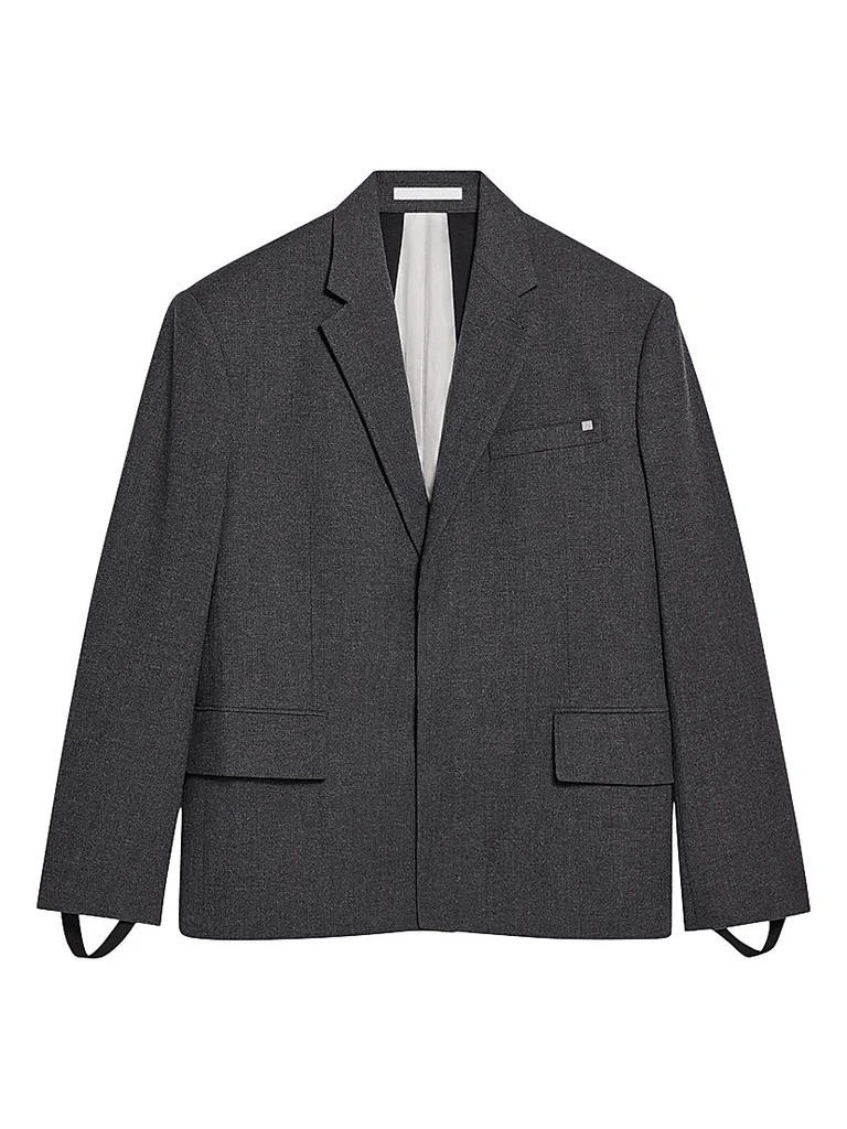 Helmut Lang Driver Boxy Wool-Blend Blazer