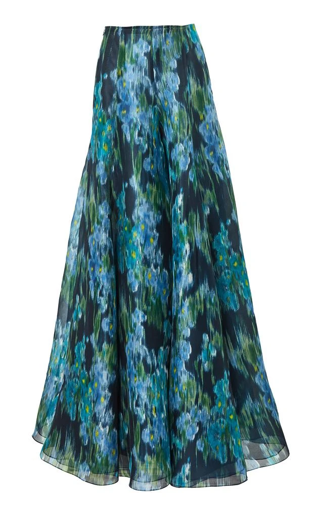 Carolina Herrera Carolina Herrera - Floral Silk Chiffon Palazzo Pants - Multi - US 2 - Moda Operandi 1