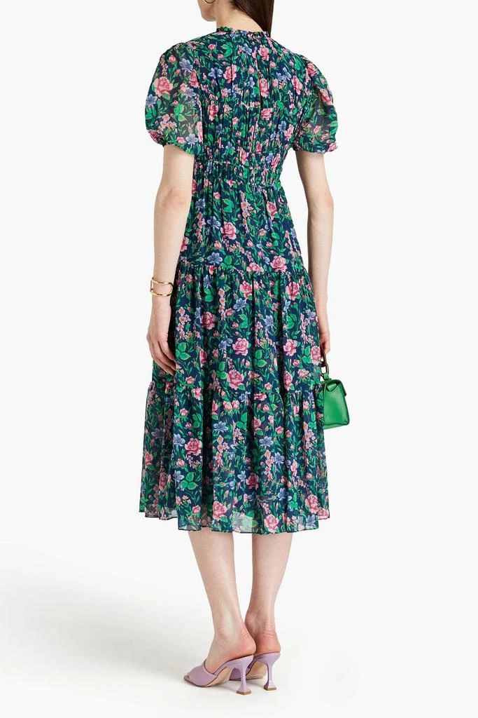 Diane von Furstenberg Blossom gathered floral-print chiffon midi dress 3