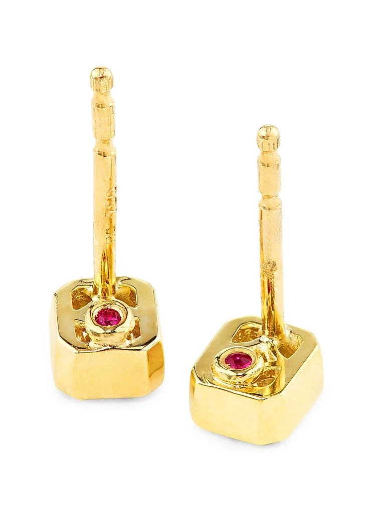 Roberto Coin Tiny Treasures 18K Yellow Gold, Ruby 
0.35 TCW Stud Earrings 4