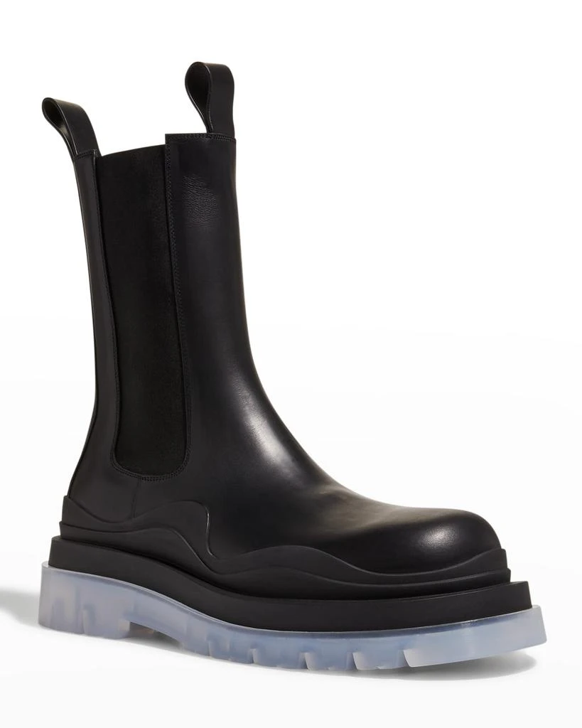 Bottega Veneta Men's The Tire Leather Chunky Chelsea Boots 4