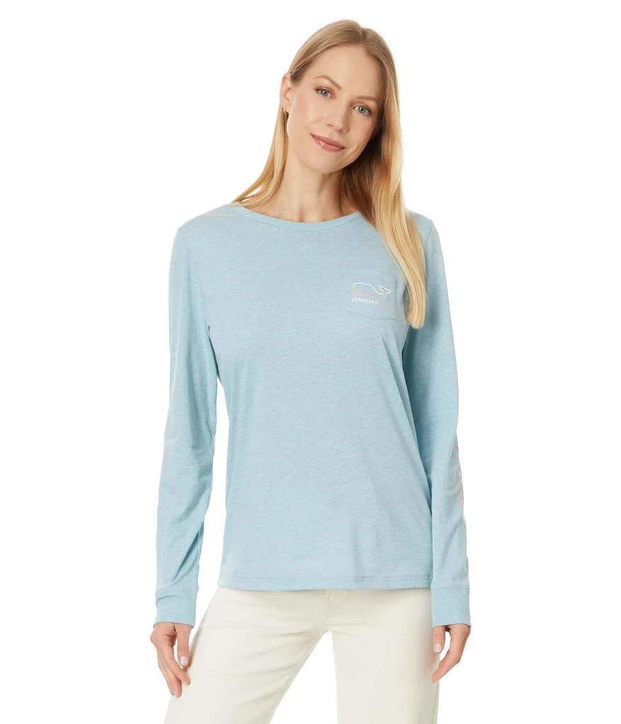 Vineyard Vines Burgee Whale Long Sleeve Dunes Tee 1