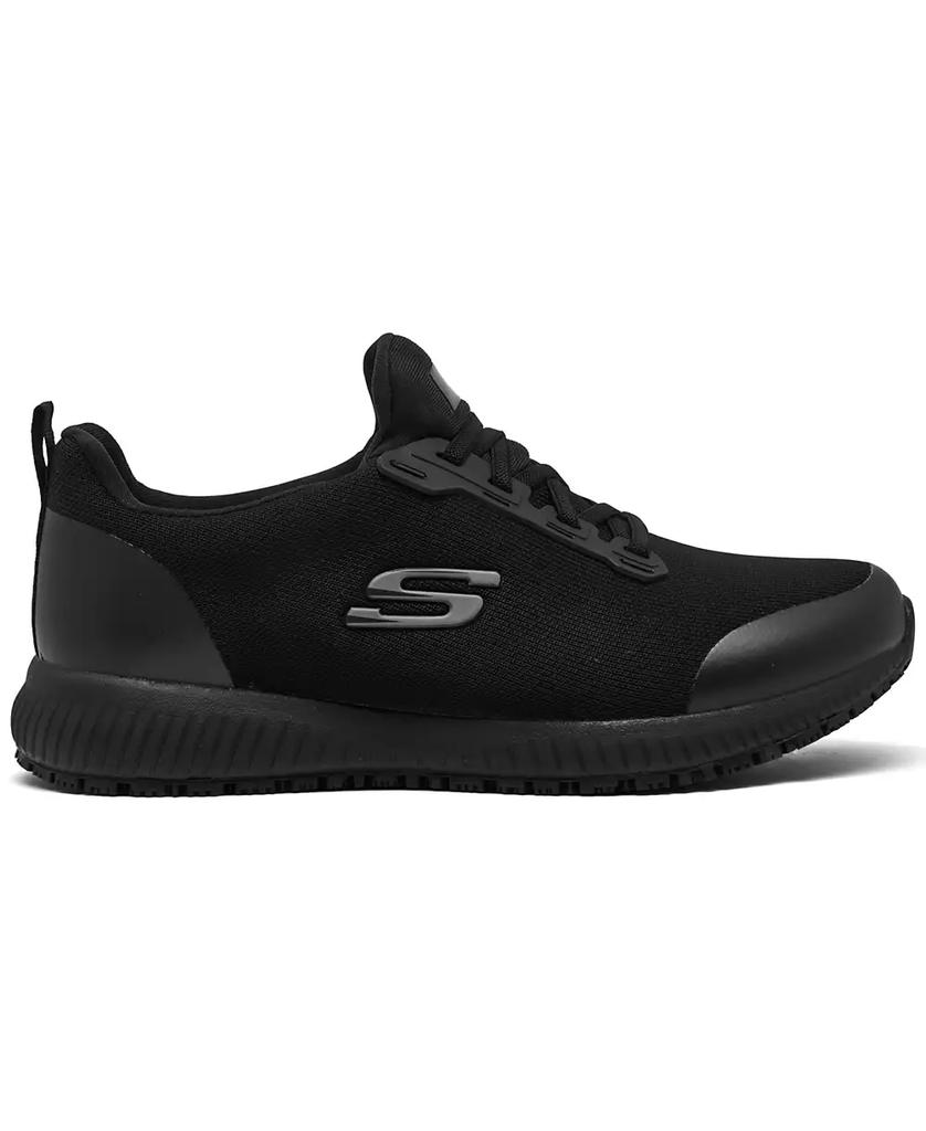 SKECHERS Women's Work: Squad Slip Resistant Wide Width Athletic Work Sneakers from Finish Line