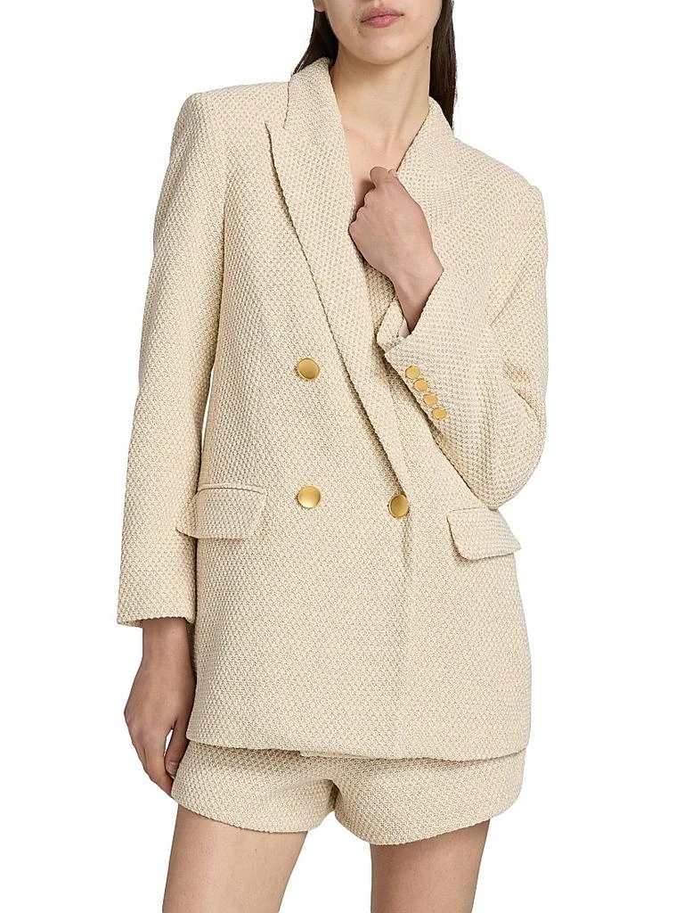 L'Agence Riva Tweed Double-Breasted Blazer 3